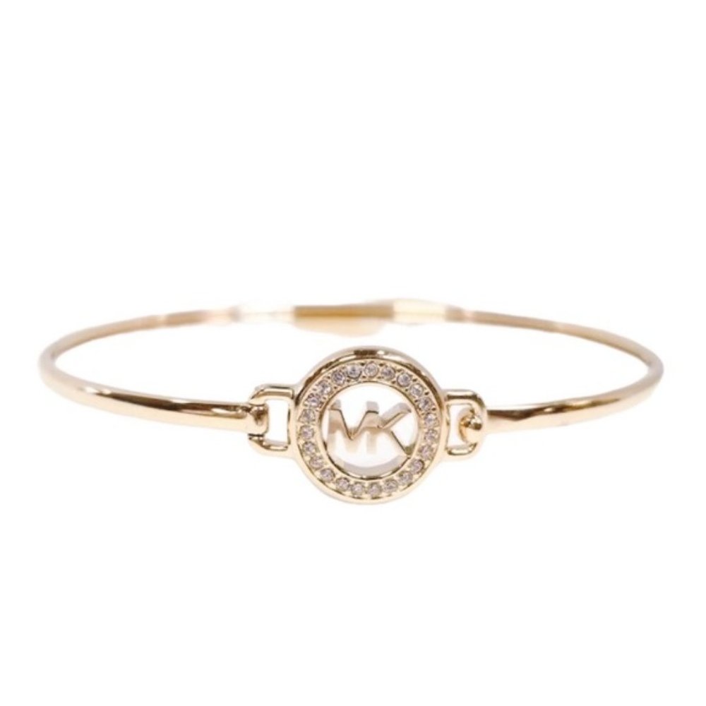 SOLD NWT MICHAEL KORS Gold-Tone Logo Bracelet - Picture 2 of 6